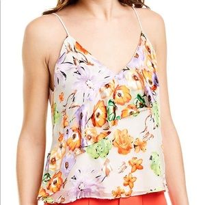Alice + Olivia flower float silk top